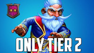 Tier 2 Only Millhouse Strategy  Hearthstone Battlegrounds [upl. by Duleba]