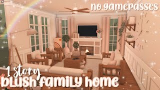 no gamepass blush family home ♡  bloxburg speedbuild  luminto [upl. by Chae]