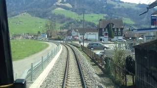 Führerstandsfahrt von Luzern nach Engelberg  Dienstag 14 April 2015 [upl. by Ykcir9]