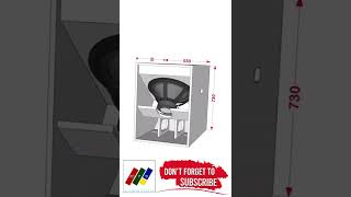 DIY Speaker Box Plan 1x18quot Rev1  TappedHorn XVlll shorts [upl. by Atiker]