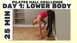 Pilates Wall Workout Challenge Day 1 Lower Body [upl. by Otis]