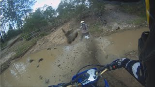 Dirt bike Riding getting sprayed with mud [upl. by Ikeda847]