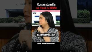 KOMENTO NILA SA TEXT NI BBM Congress BBM VPSara [upl. by Naerb933]