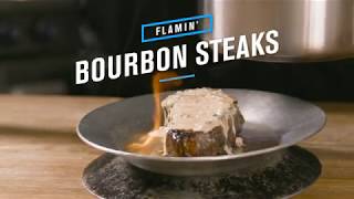 Flavor with Fire Flamin Bourbon Steaks [upl. by Ellenrad]