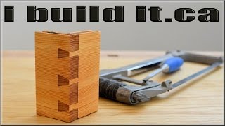 Handcut Dovetail With Hacksaw And Chisel [upl. by Sharleen536]