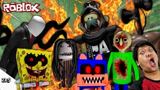 SLENDERMEN KRASUE BALDI SIREN HEAD SPOMBOB EXE SONIC EXE Roblox Elevator SUB INDO Seyem [upl. by Jacynth750]