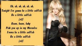 Britney Spears  Selfish Karaoke  Instrumental with lyrics on screen [upl. by Atinus380]