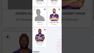 Kkr team final players list 2025 shortvideo shortvideo shorts msdhoni [upl. by Haduj]