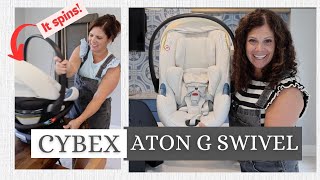 Cybex Aton G Swivel Infant Car Seat  A ROTATING Car Seat [upl. by Namzzaj923]