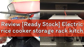 Review Ready Stock Electric rice cooker storage rack kitchen stove air fryer table top storage ra [upl. by Gasper]