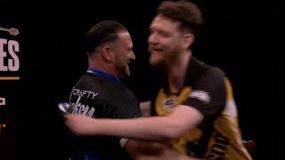 Darts stars hit nine darters in backtoback matches with fans in shock [upl. by Yelyk]