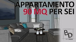 Appartamento di 90 mq per 6  Idee dArredo  Belula Design [upl. by Euqirrne]