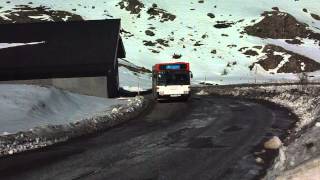 Ski Bus Formigal  Mercedes Benz O405 subiendo un puerto de montaña nevado [upl. by Georgeanna]