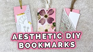 3 Easy Aesthetic DIY Bookmark Ideas You Need To Try [upl. by Efeek]