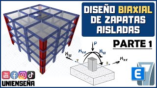 DISEÑO DE ZAPATA AISLADA parte 6  Presión BIAXIAL [upl. by Yrram881]