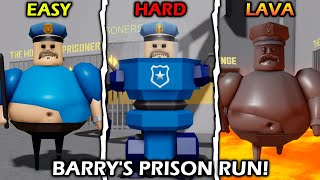 BARRYS PRISON RUN All Difficulties  Full Walkthrough  Roblox [upl. by Aiem888]