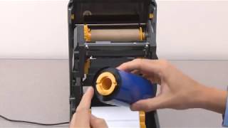 Zebra ZD420T Changing Ribbon Roll Easy  How to Tips and Tricks by 3labels [upl. by Hyps737]