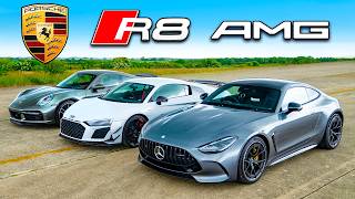 New AMG GT 63 v R8 GT v 911 Turbo DRAG RACE [upl. by Idur975]