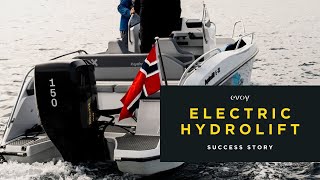 Electric Hydrolift E22 with 120Evoy hp outboard [upl. by Bronder]