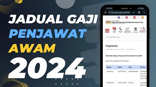 Jadual Pembayaran Gaji Penjawat Awam 2024  Tarikh Bayaran Gaji Kerajaan Malaysia [upl. by Assiram736]