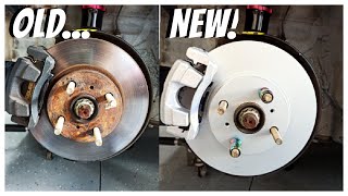 How to Replace Front Brakes Pads Rotors and Brake Lines Complete Guide [upl. by Karlene]