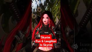 Skyrim Fun Serana and the Dragonborn’s Mischievous Adventures shorts shortsfeed skyrim [upl. by Enelie846]