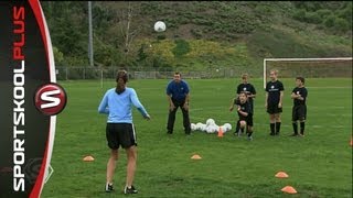 How to Receive a Soccer Ball in the Air with Mia Hamm [upl. by Annahsat343]