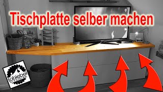 So habe ich eine Arbeitsplatte  Tischplatte selbst gebaut und verleimt [upl. by Aiblis343]