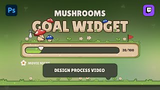 Mushrooms Goal Widget Design Timelapse amp How To Set Up [upl. by Guthry]