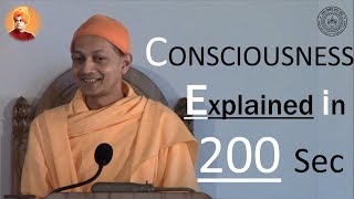 Consciousness beautifully explained in 200 sec  Swami Sarvapriyananda at IIT Kanpur [upl. by Losyram989]