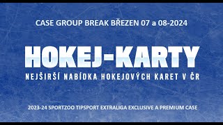 WWWHOKEJKARTYCZ LIVE CASE GROUP BREAK BŘEZEN 07 a 082024 2324 SportZoo Tipsport Extraliga S2 [upl. by Rezal]