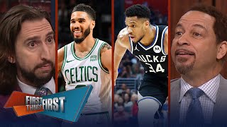 NBA Prediction Week Celtics Bucks amp Heat amongst favorites to win East  NBA  FIRST THINGS FIRST [upl. by Skeie]