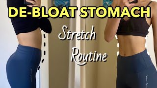 8 Min Stomach DeBloating Stretch Routine helps digestion constipation [upl. by Annawad640]