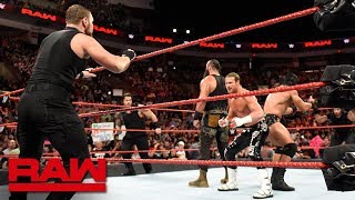 The Shield attack Braun Strowman Drew McIntyre amp Dolph Ziggler Raw Sept 3 2018 [upl. by Elleiad58]