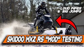 2023 SKIDOO MXZ 600 RS RACE SLED  SNOCROSS TESTING  VLOG [upl. by Lletnwahs13]