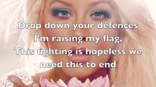 Christina Aguilera  Cease Fire Lyrics Full [upl. by Paxon166]