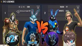 WHITE 444 RUOK FF VS B2K RAISTAR  2VS2 THE LEGENDS ARE BACK [upl. by Emelun582]