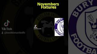 Novembers fixtures have now been released football soccer BasildonUnited November [upl. by Girardo578]