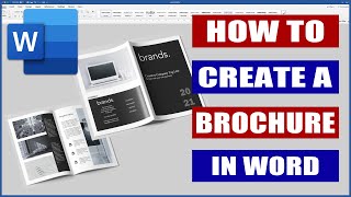 How to Design a Brochure in Word  Microsoft Word Tutorials [upl. by Haslett29]