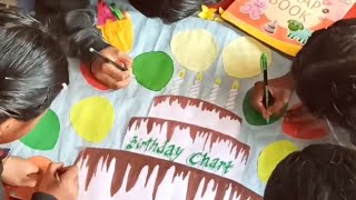 Birthday chart making for class room by class 6th students।।PM SHRI KV Tawang [upl. by Lledualc830]