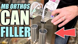 DUAL HEAD Can Filler for the Taproom or Home Brewery  MB Orthos Can Filler  MoreBeer Pro [upl. by Neumark]