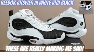 Reebok Answer 3 White And Black  Not Quite Like The OG [upl. by Osicran]