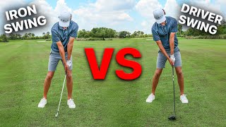 Iron Swing Vs Driver Swing The Difference [upl. by Trude]