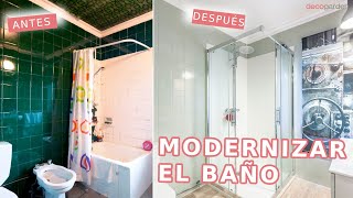 Modernizar el baño con madera y lámparas metalizadas  Decogarden [upl. by Brande]