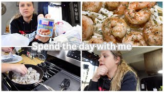 Day in my life  Grocery haul  Olive garden shrimp alfredo  Chatty vlog  Venting [upl. by Aihsemaj257]