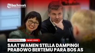 Saat Wamen Stella Dampingi Prabowo Bertemu Bos Perusahaan Raksasa AS [upl. by Ahtennek]