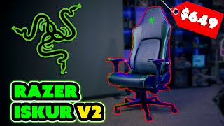 Razer Iskur V2  Unboxing  Assembly  Overview [upl. by Akirre]