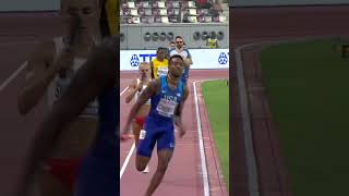 The first mixed 4x400m at the worldathleticschamps 👀 athletics sports running usa poland [upl. by Rotce156]