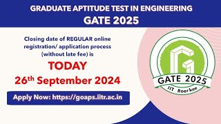 GATE registration date are available in 6th October till without late fees RoyalDiary [upl. by Fishbein]