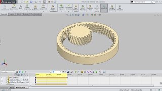 Helical Gear Internal with Animation Video Tutorial SolidWorks [upl. by Ruyam]